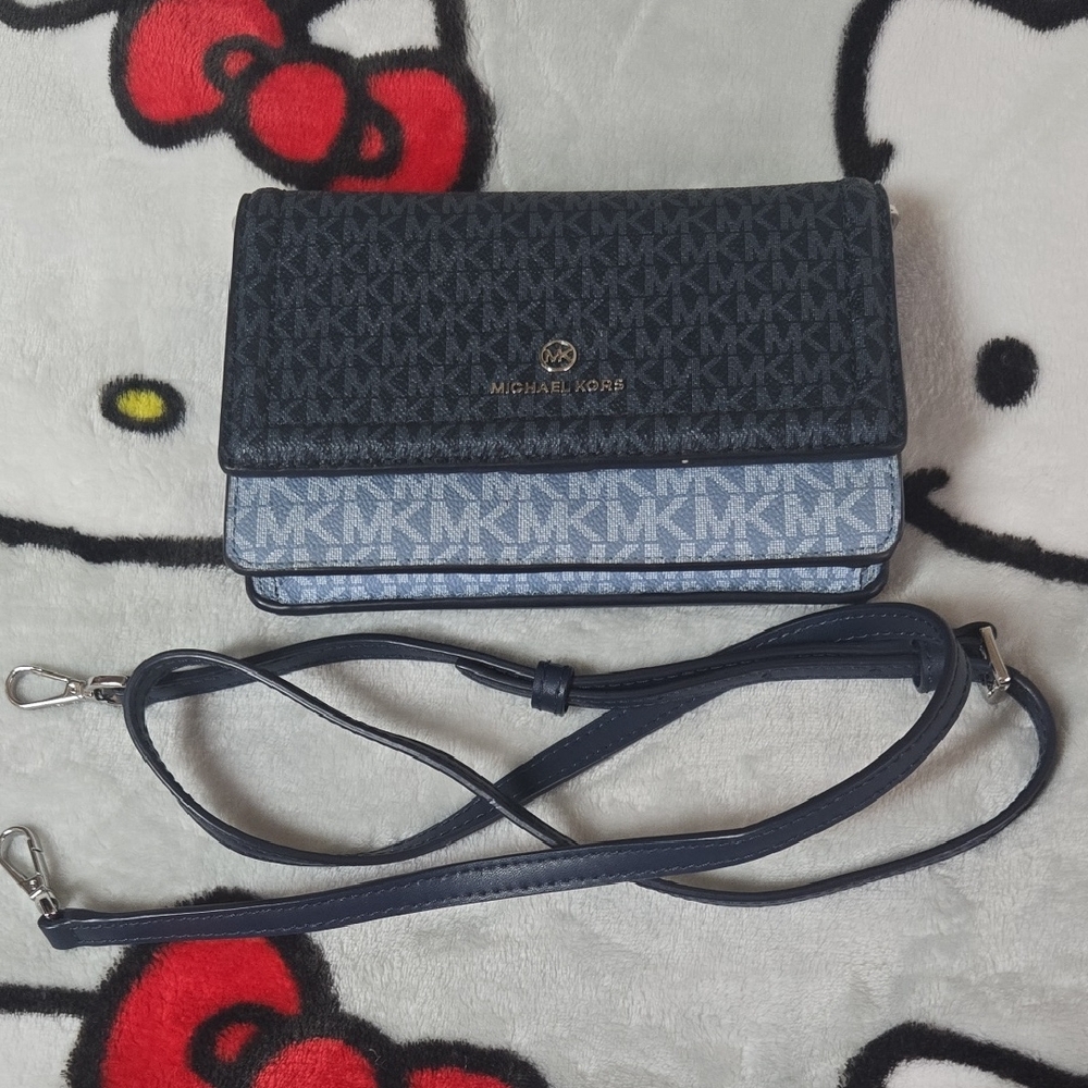 Michael Kors Blue and Light Blue Crossbody Bag